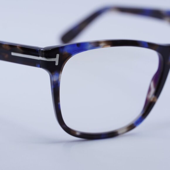 🕶️ New Tom Ford FT5662-B 055 56mm Eyeglasses - Blue Havana Frame - Picture 7 of 11
